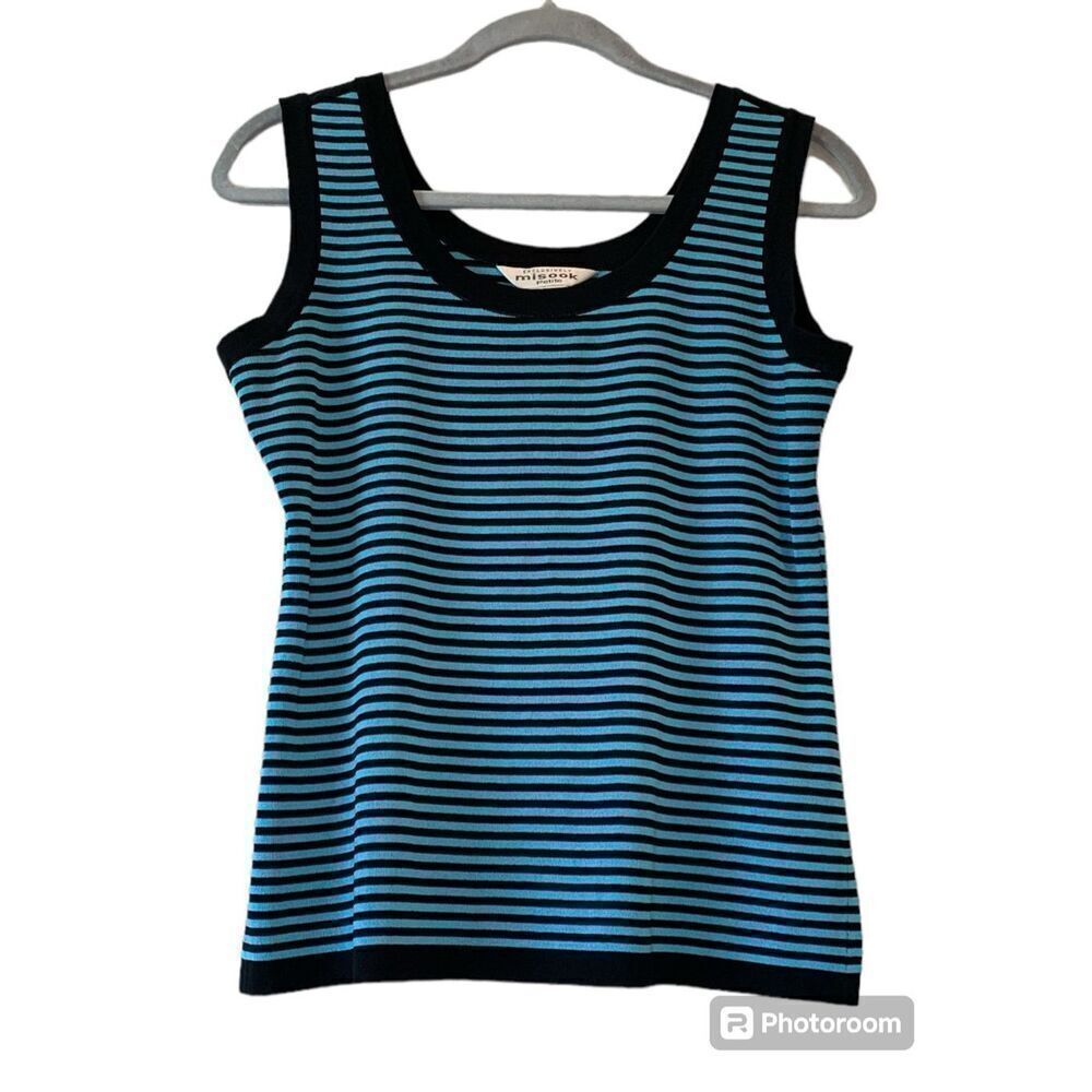Misook Petite Tank Top Striped Women's Size SP